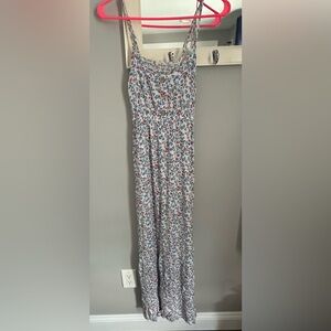 Pink Rose Floral Button Dress